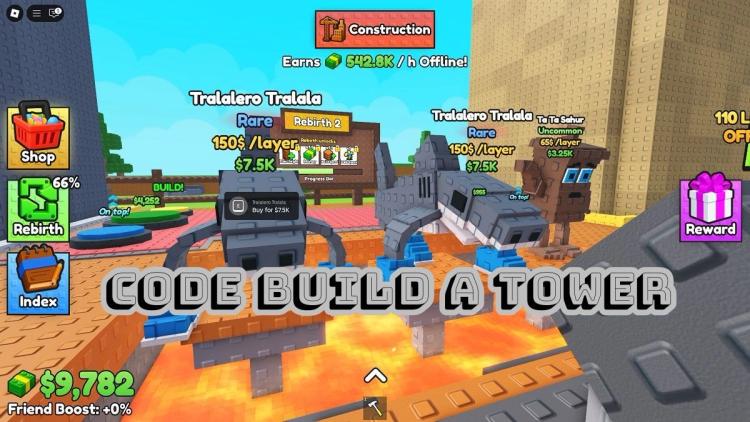 Tổng hợp code game Build a Tower tháng 11/2025