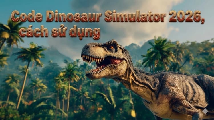 Tổng hợp code game Dinosaur Simulator tháng 04/2026
